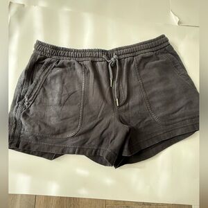 Athleta Farallon Distressed black Elastic Shorts